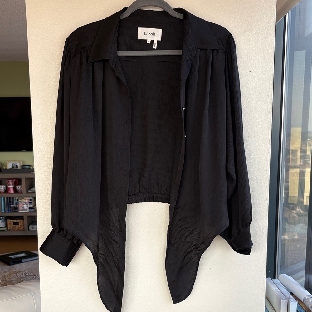 ba&sh Black Button Down Shirt